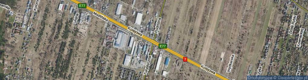 Zdjęcie satelitarne Turystyczna ul.